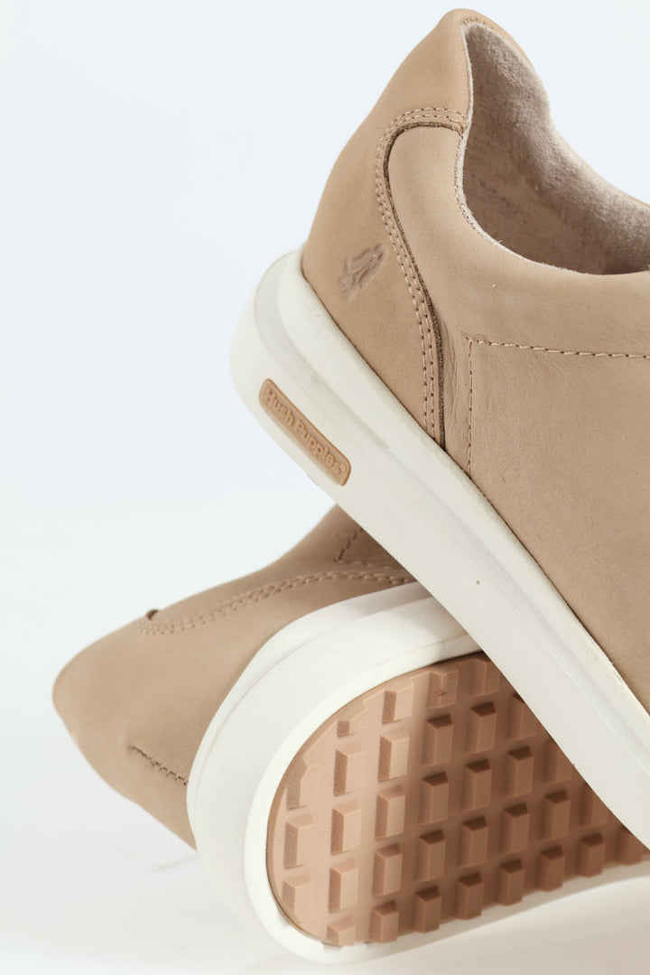 Panelled T-Toe Lace Up Sneaker - Sand