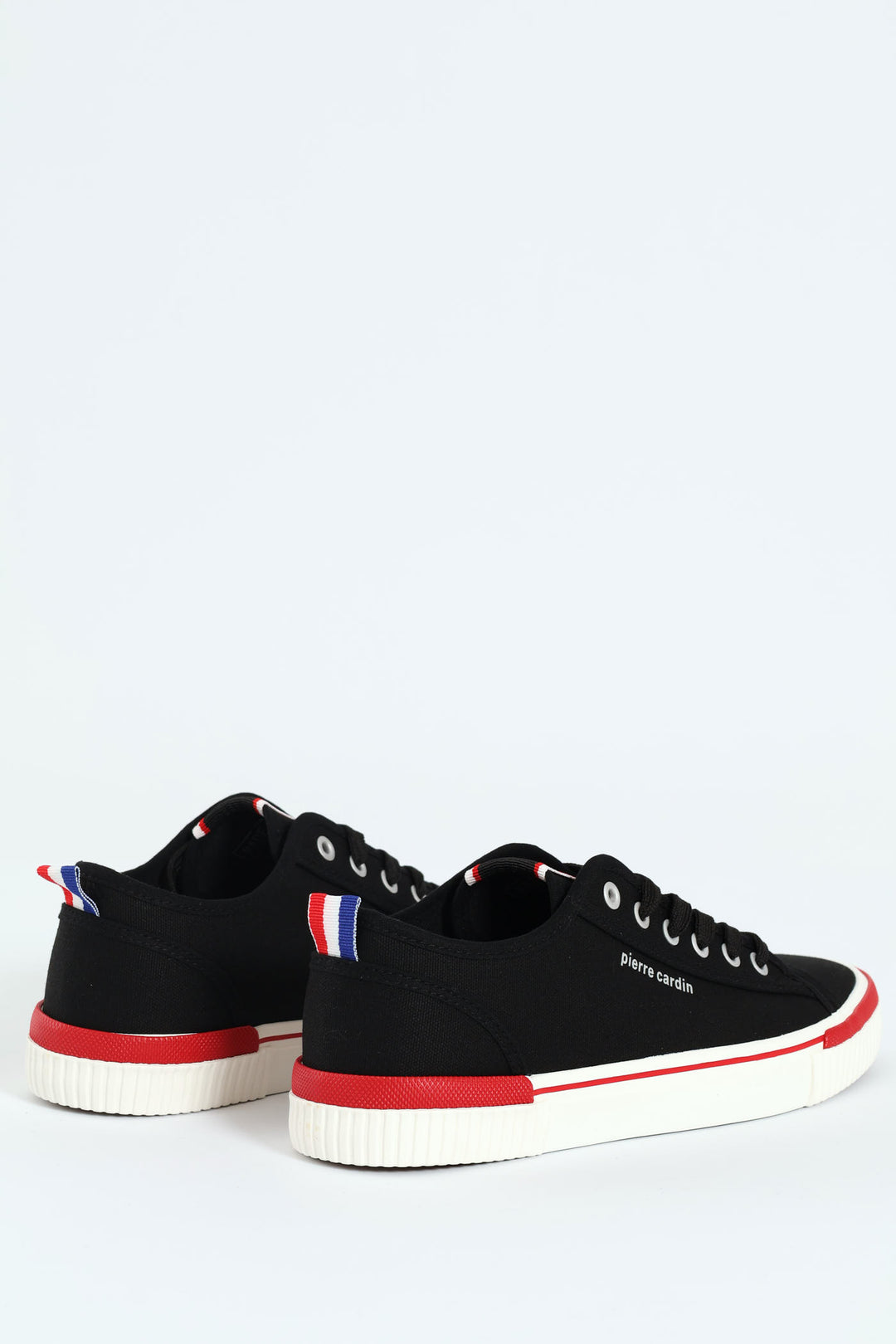 Pulse Basic Vulcanised Lace Up Sneaker - Black/White