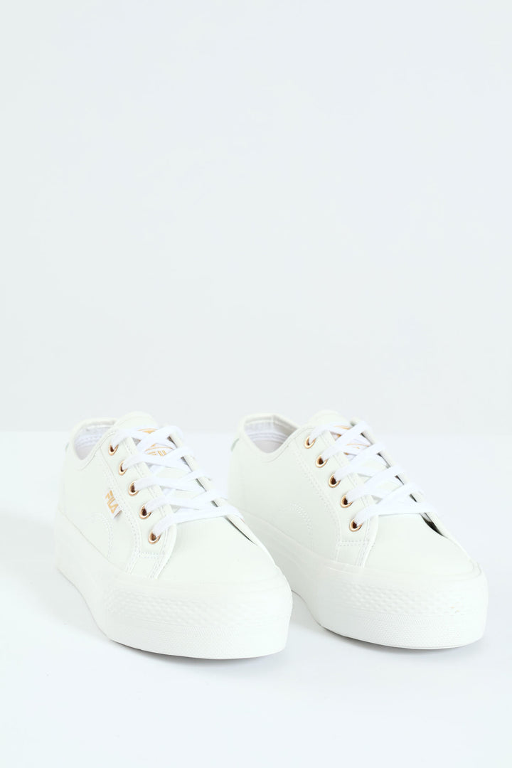 Alessia Platform Sneaker - White