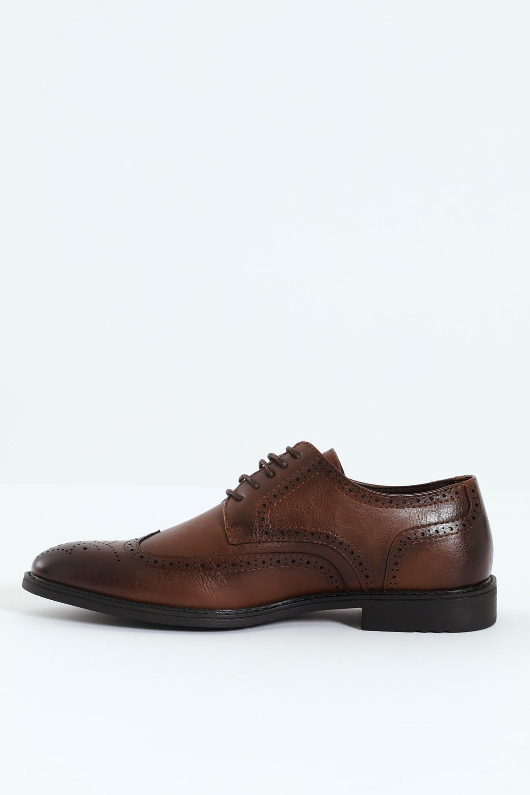 Comfort Full Brogue Apron Detail Lace Up Derby Shoe - Brown