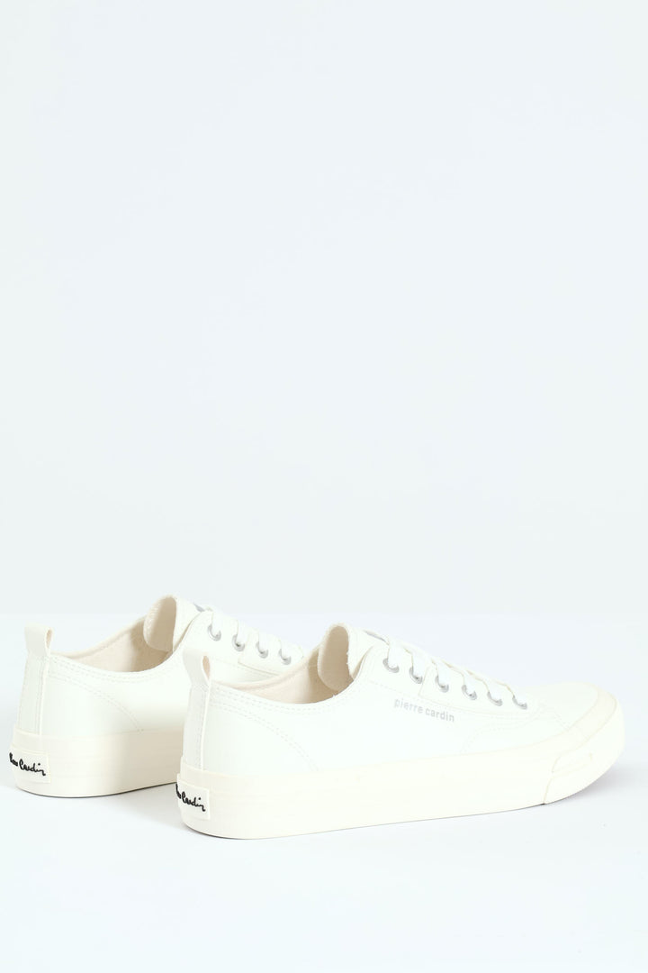 Urban Basic Vulcanised Lace Up Sneaker - White/White