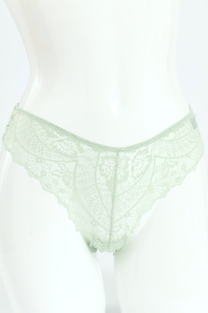 3 Pack Lace Brazilian Panty - Black/Sage/Rose