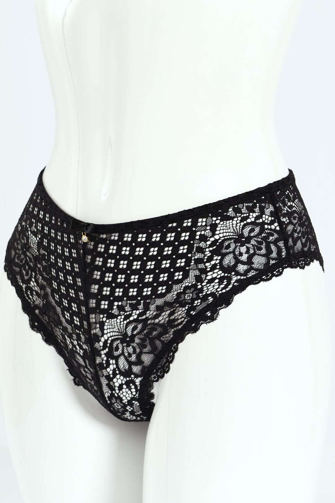 Full Lace Midi Panties - Black