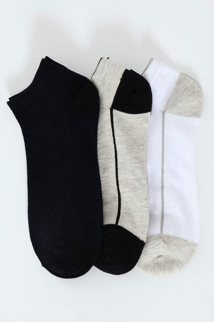 3 Pack Lowcut Socks - Multi