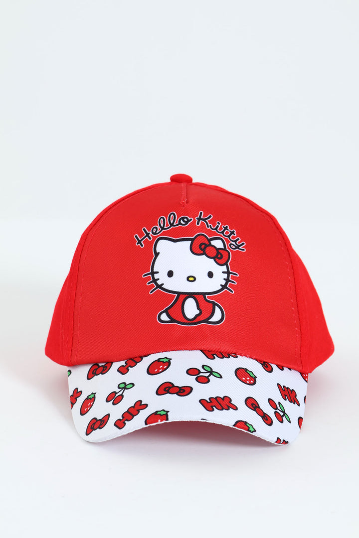 Pre-Girls Hello Kitty Cherry Peak Cap - Cherry