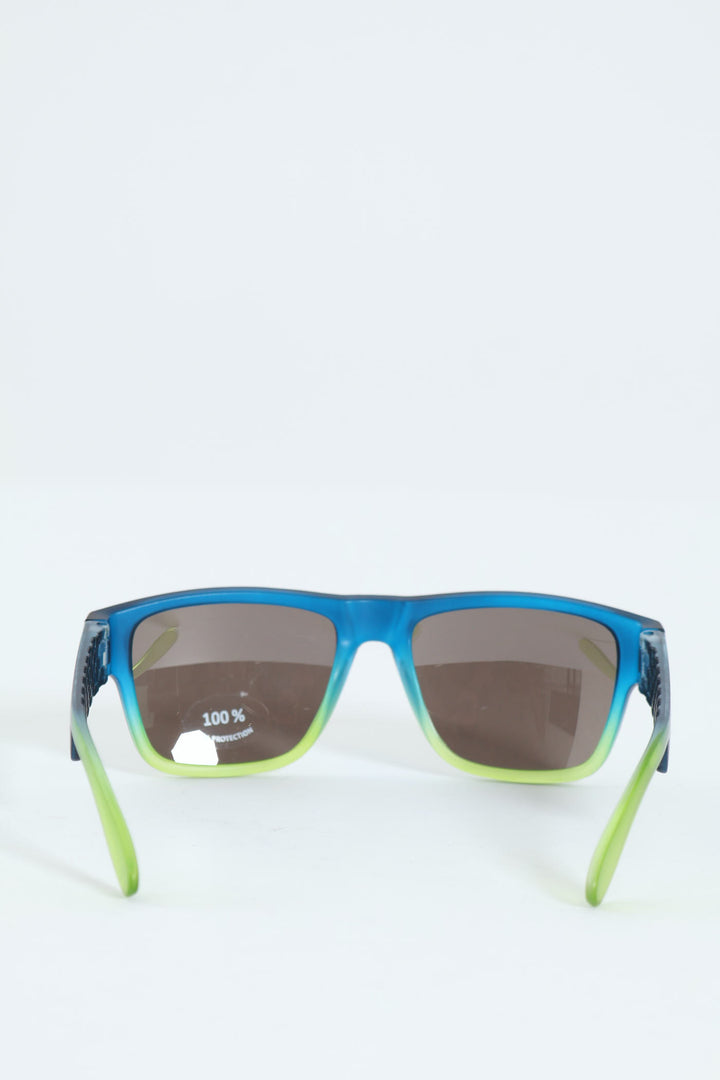 Pre-Boys Matte Crystal Ombre Wayfarer Sunglasses - Green