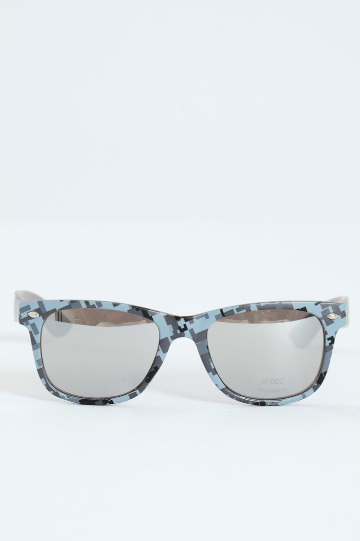 Pre-Boys Camo Wayfarer Sunglasses - Grey