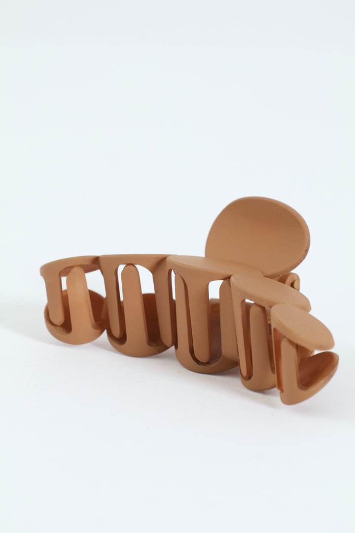 Bubble Matte Hair Clip - Caramel