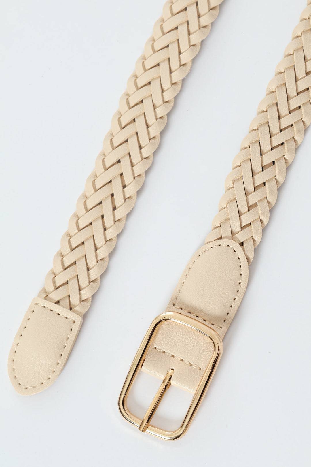 Braided Fashion Belt - Cream