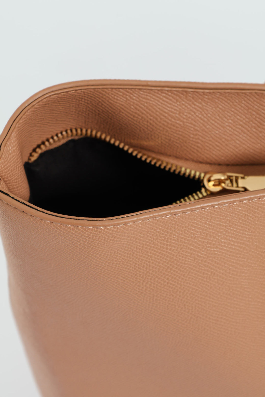 Gold Buckle Pebble Shopper Bag - Biscuit