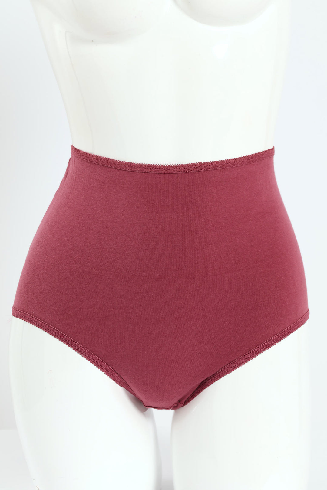 3 Pack Cotton Stretch Brief Panties - Dusty/Burgundy/Dirty Pink