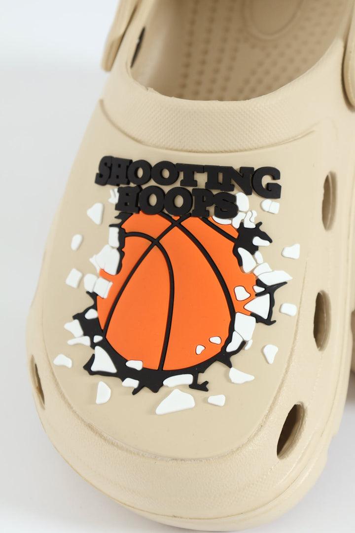 Boys Basketball Clog - Stone