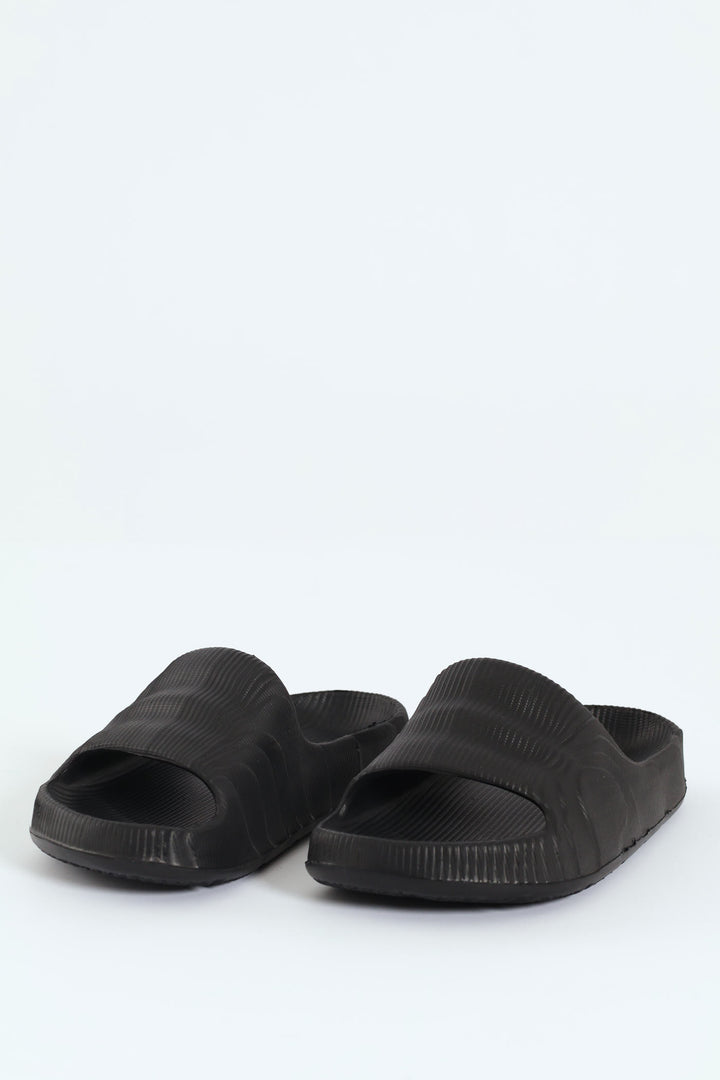 Boys 3D Moulded Slide - Black