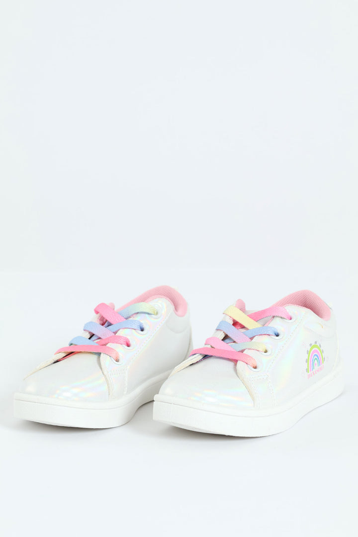 Pre-Girls Pearly Sneaker - White