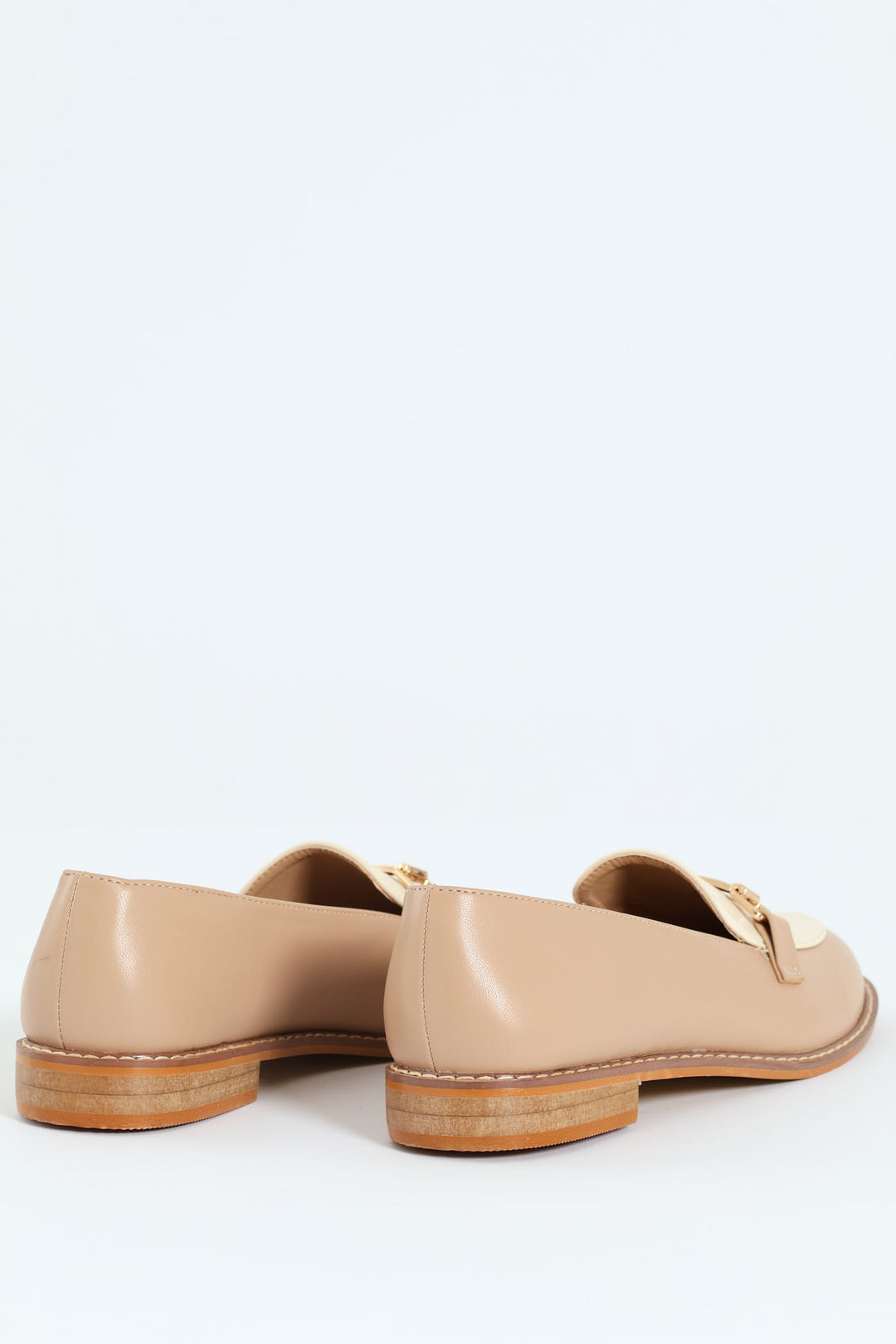 Metal Trim Loafer - Natural