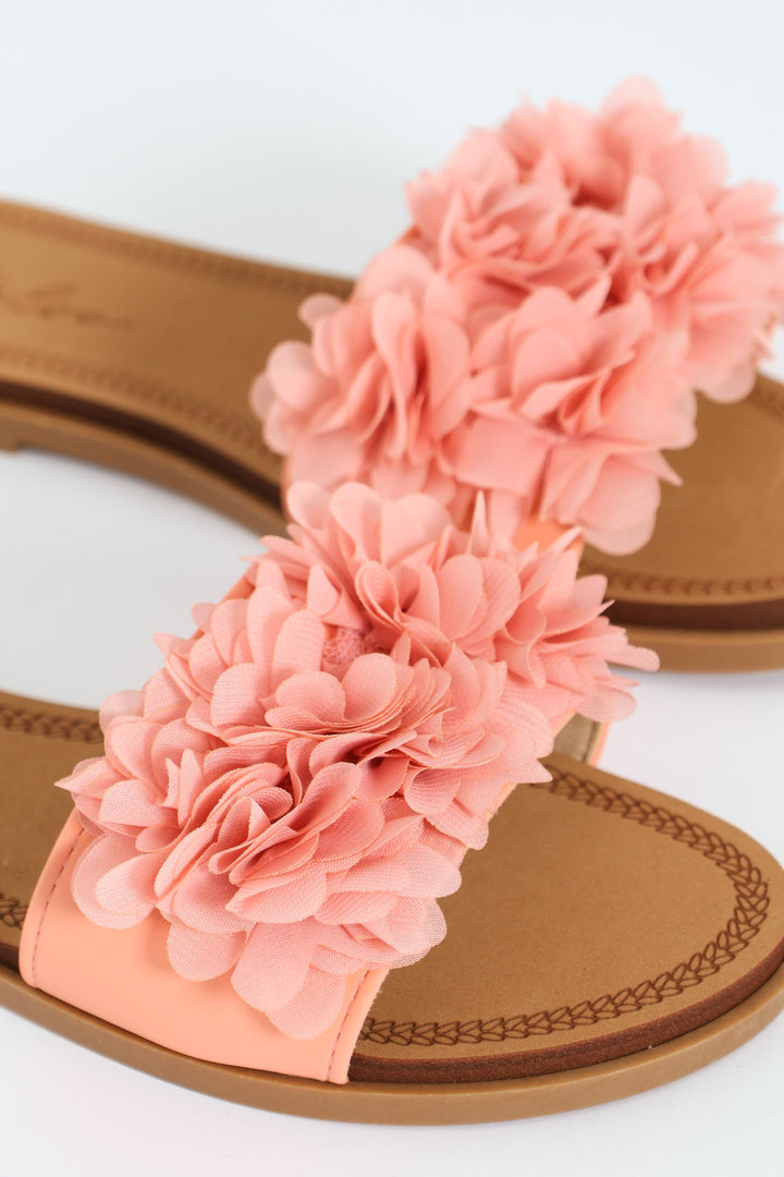 Floral Summer Sandal - Peach