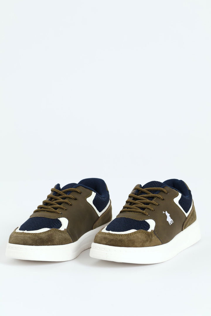 Boys Colourblock Sneaker - Olive