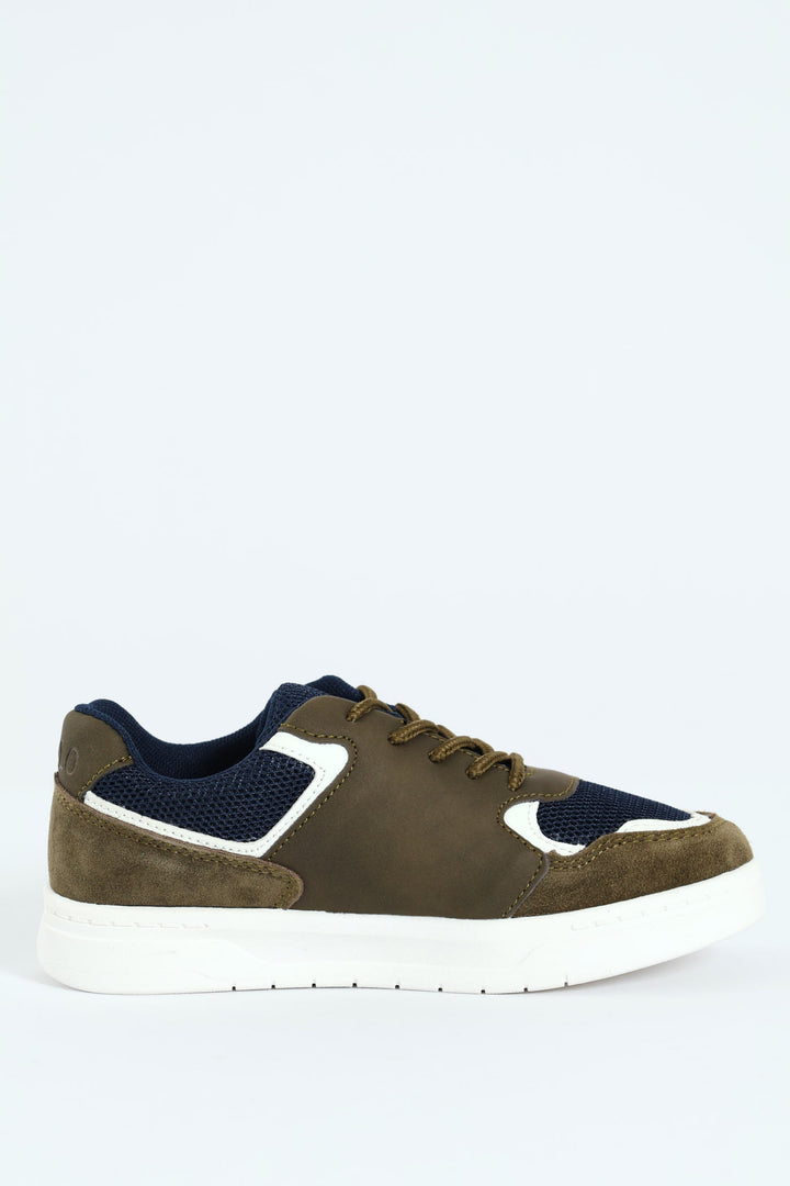 Boys Colourblock Sneaker - Olive