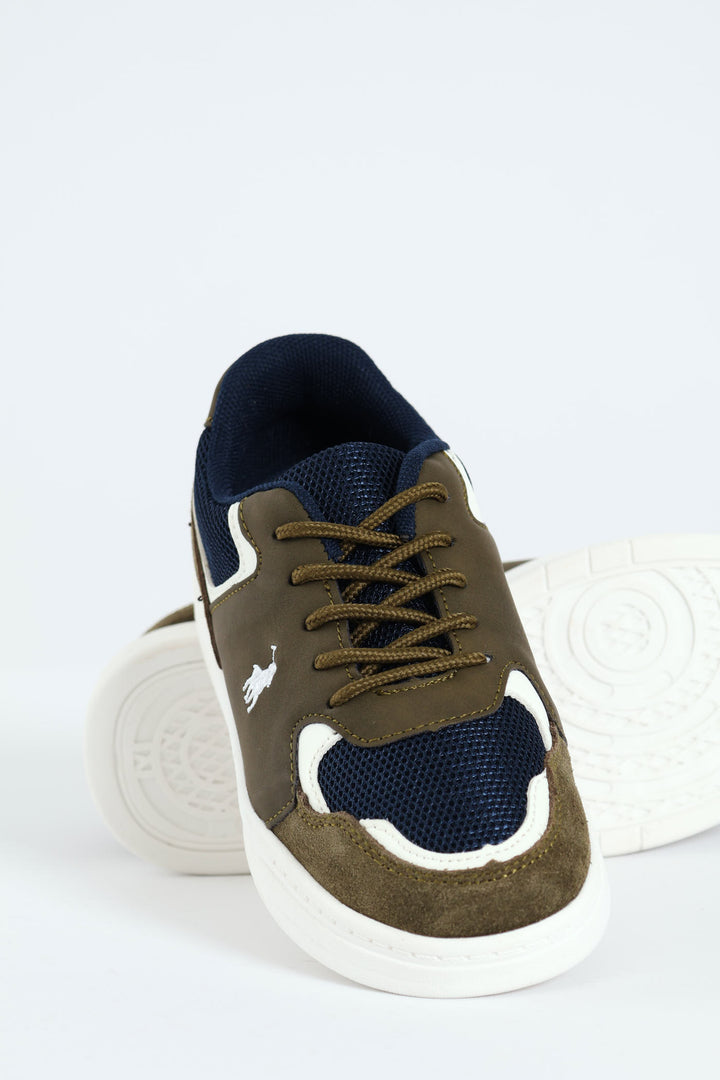 Boys Colourblock Sneaker - Olive