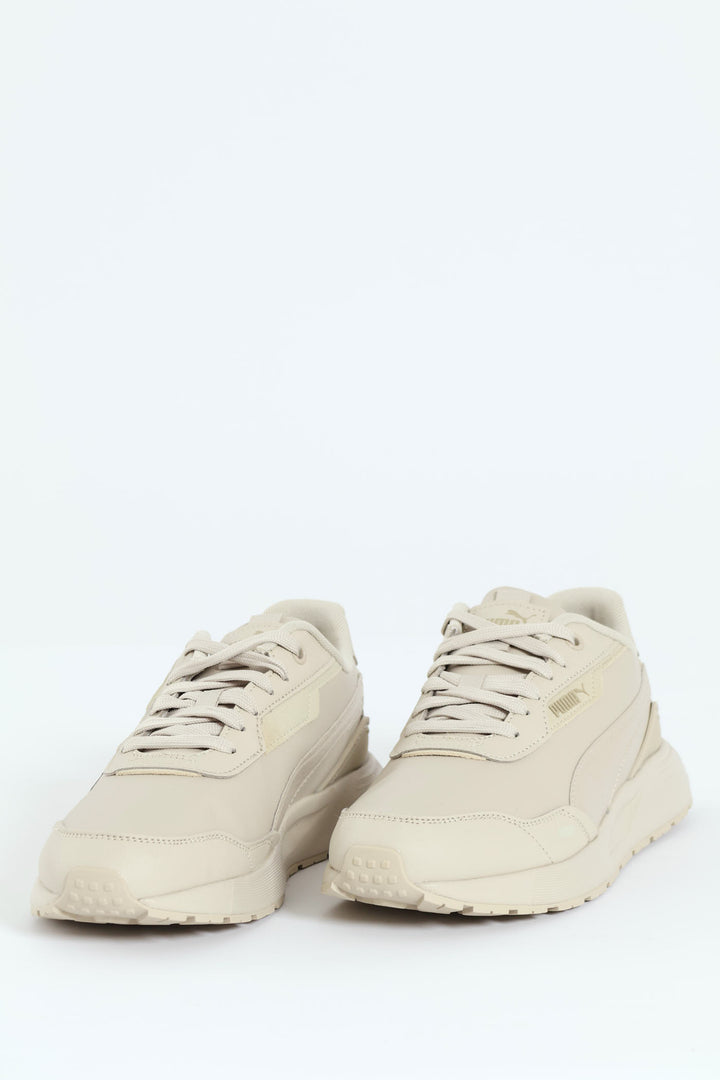 Runtamed Mono Lace Up Sneaker - Beige