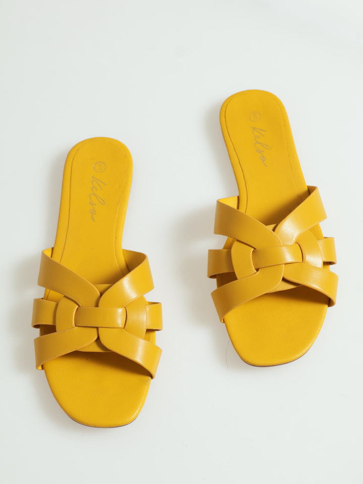 Interlink Basic Mule Sandal - Mustard