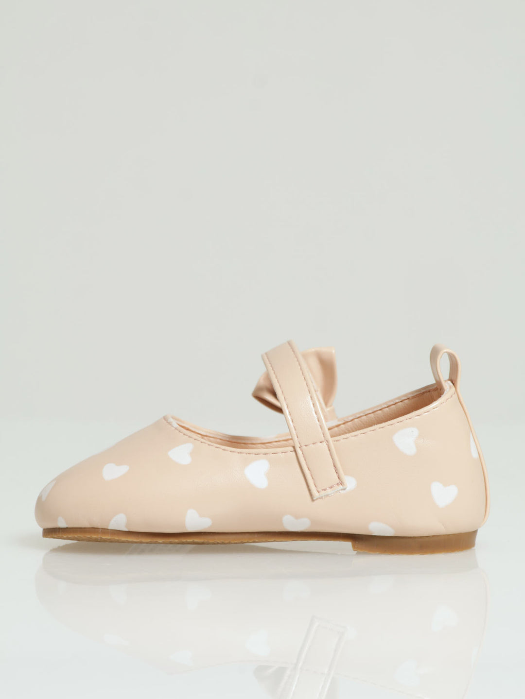 Baby Girls Heart Pumps - Beige