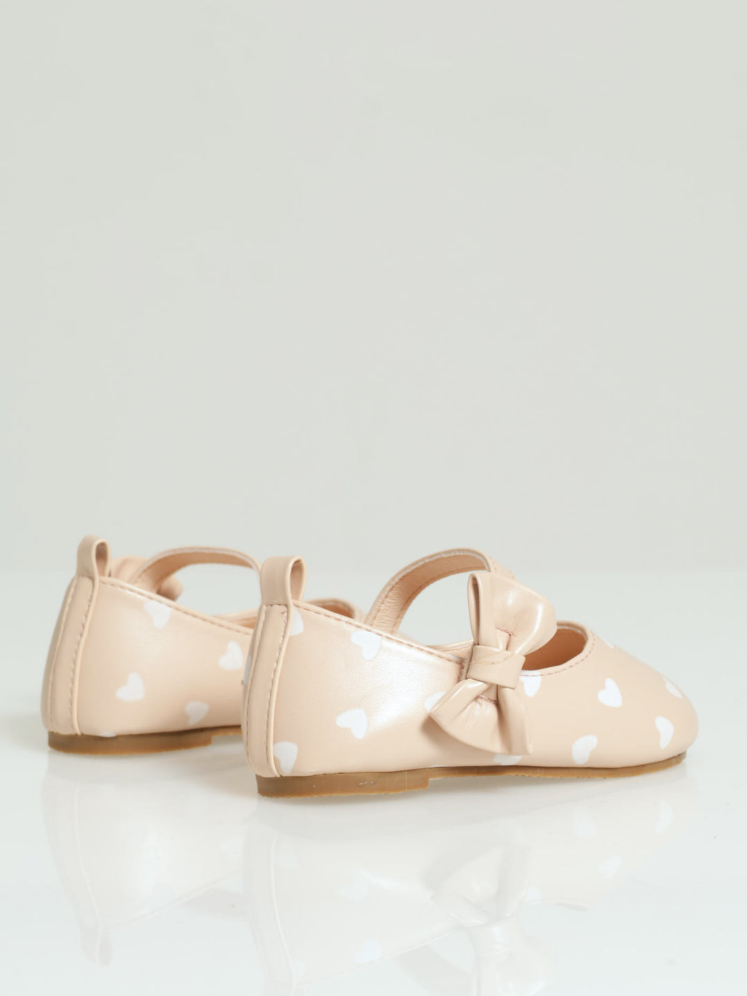 Baby Girls Heart Pumps - Beige