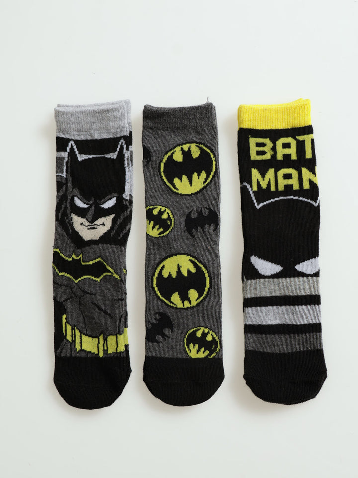 Pre-Boys 3 Pack Batman Socks - Black