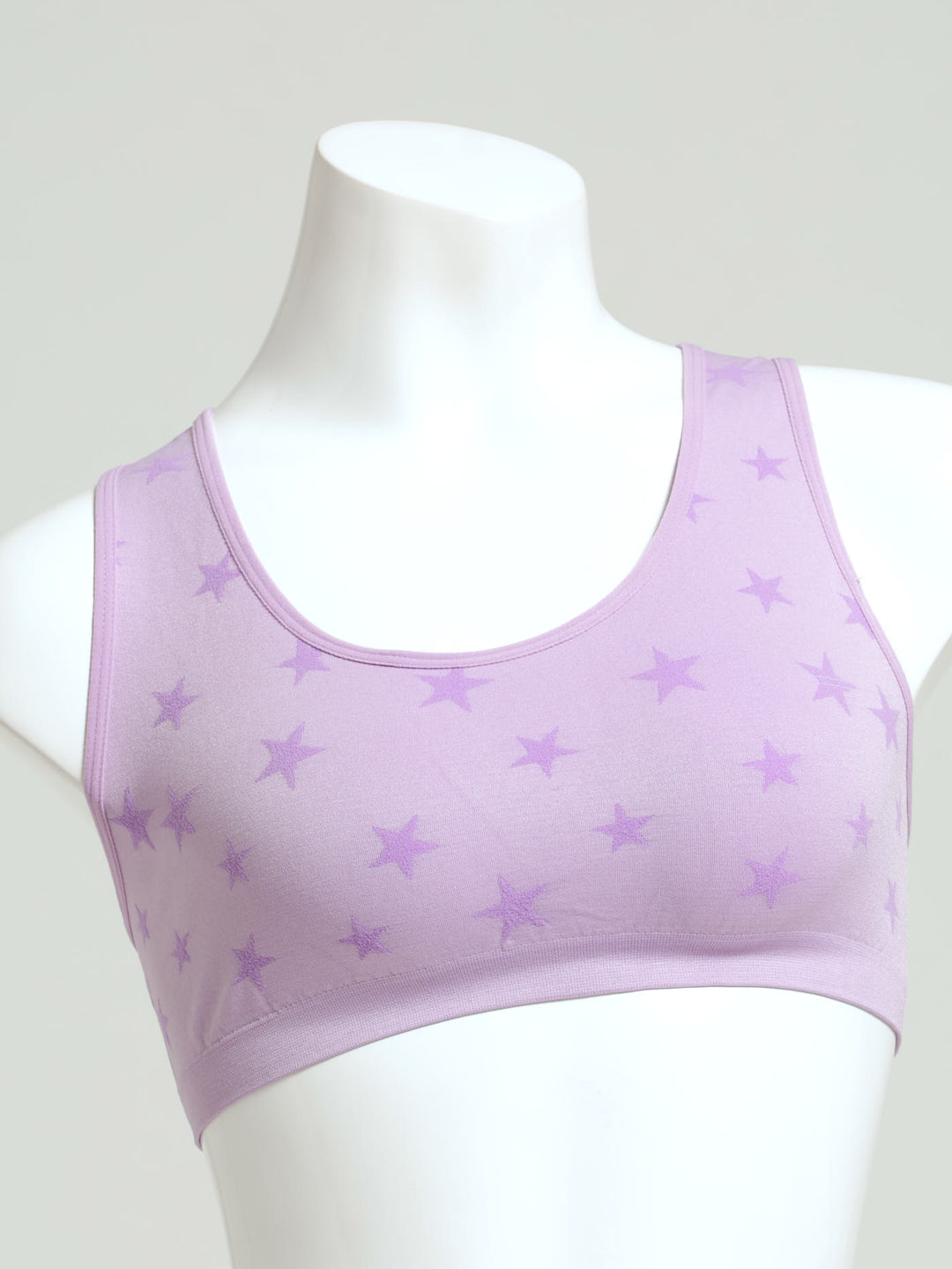 Girls 2 Pack Stars Seamless Racerback Vests - Pink