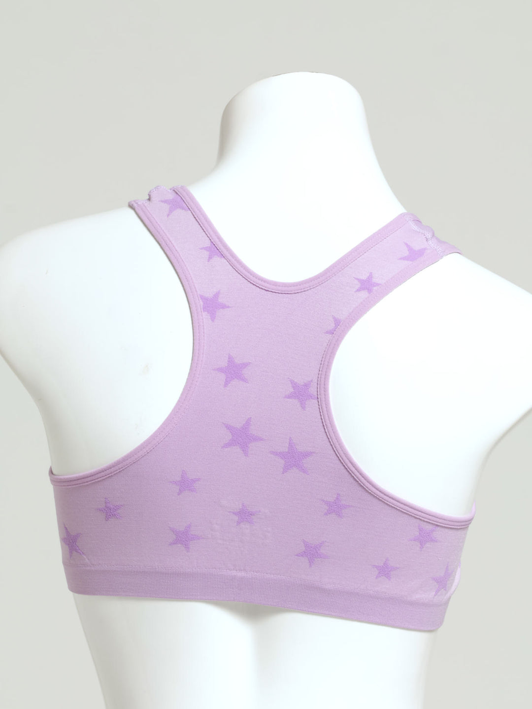 Girls 2 Pack Stars Seamless Racerback Vests - Pink