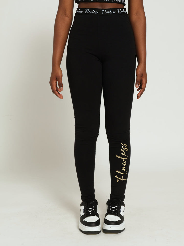 Girls Flawless Expo Leggings - Black