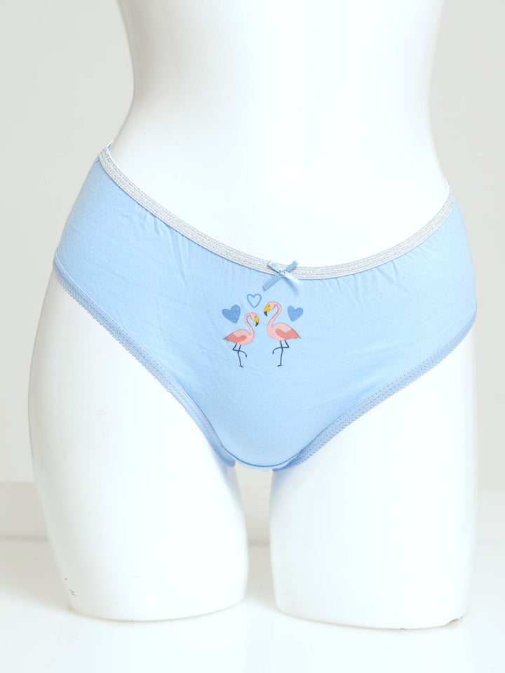 Girls 5 Pack Summer Palm Panties - Blue