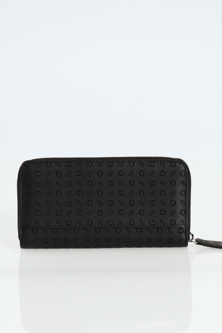 Niko Medium Zip Around Purse - Black