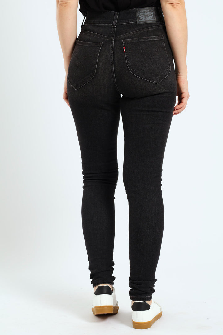 Retro High Real Time Skinny Jeans - Black