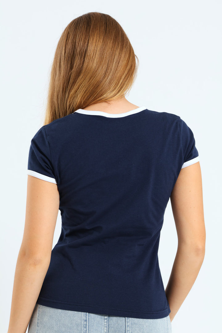 Girls Nashville Tee - Navy