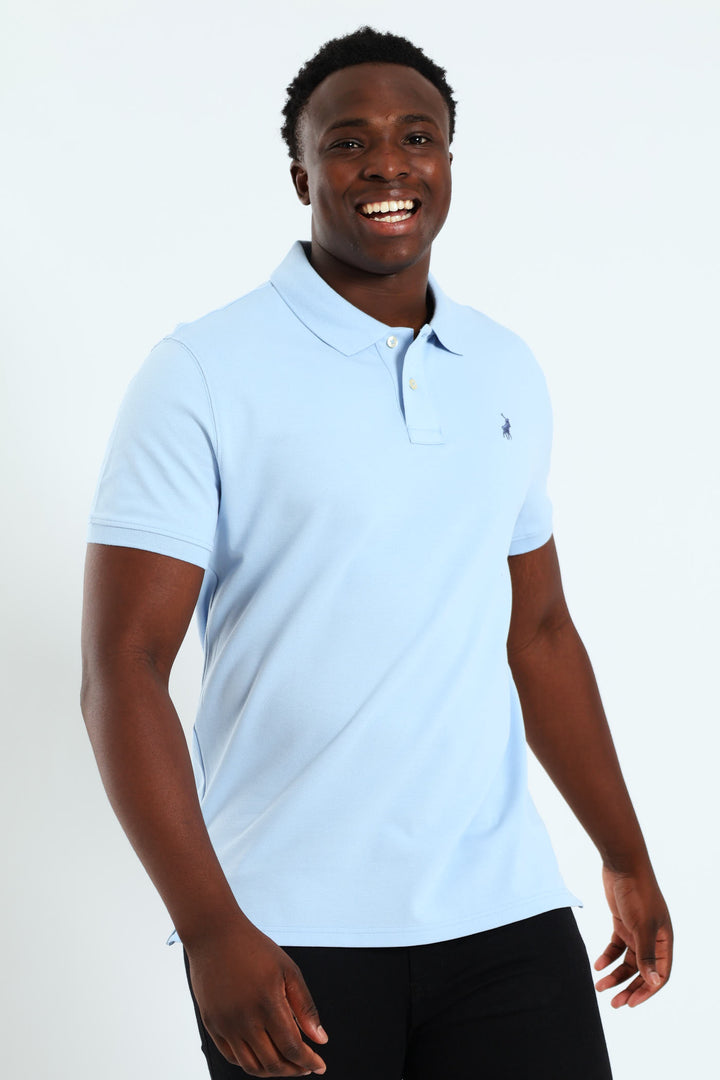 Carter Pique Golfer - Light Blue