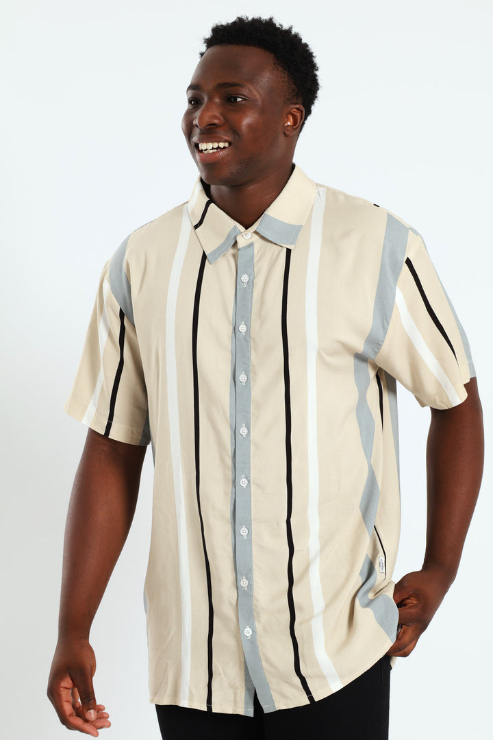 Travis Short Sleeve Shirt - Stone