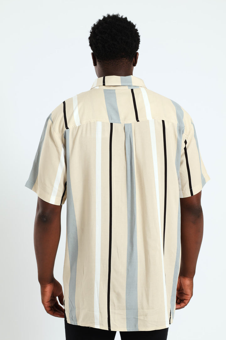 Travis Short Sleeve Shirt - Stone