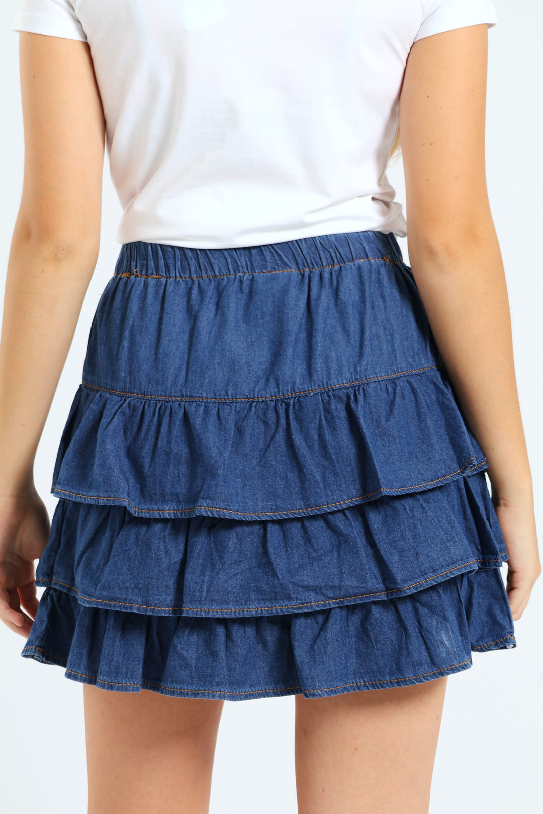 Girls Rara Denim Skirt - Dark Wash Ink