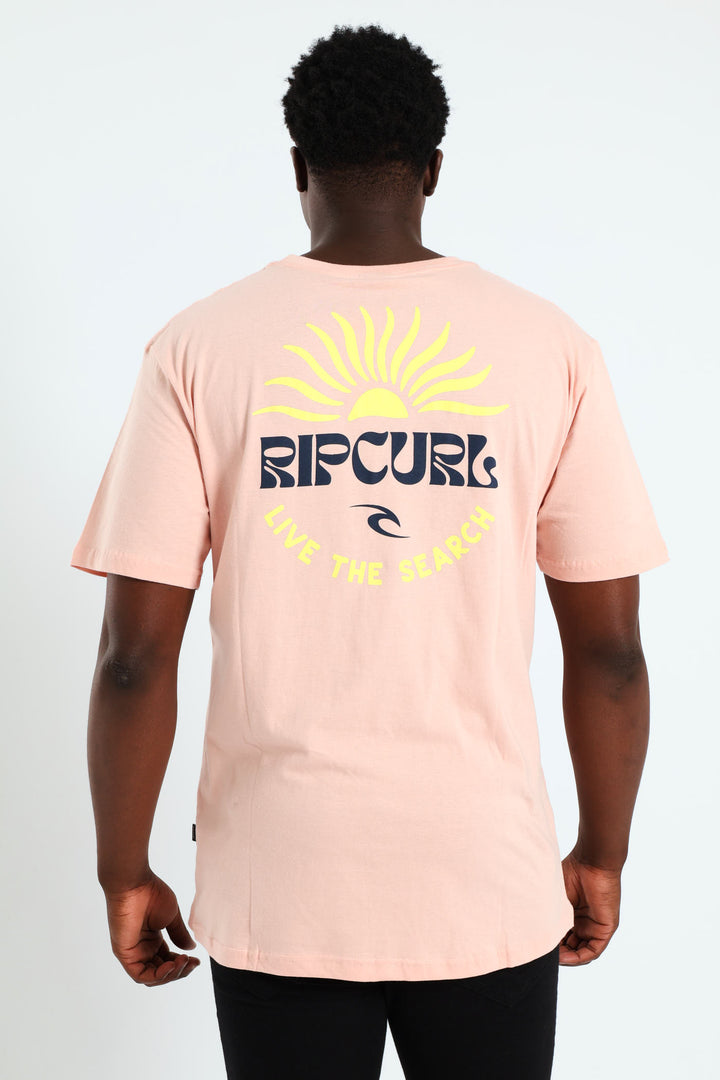 Sunset Spiral Tee - Peach