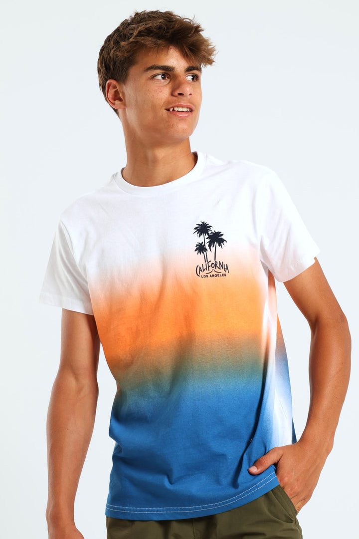 Boys Ombre Back Print Tee