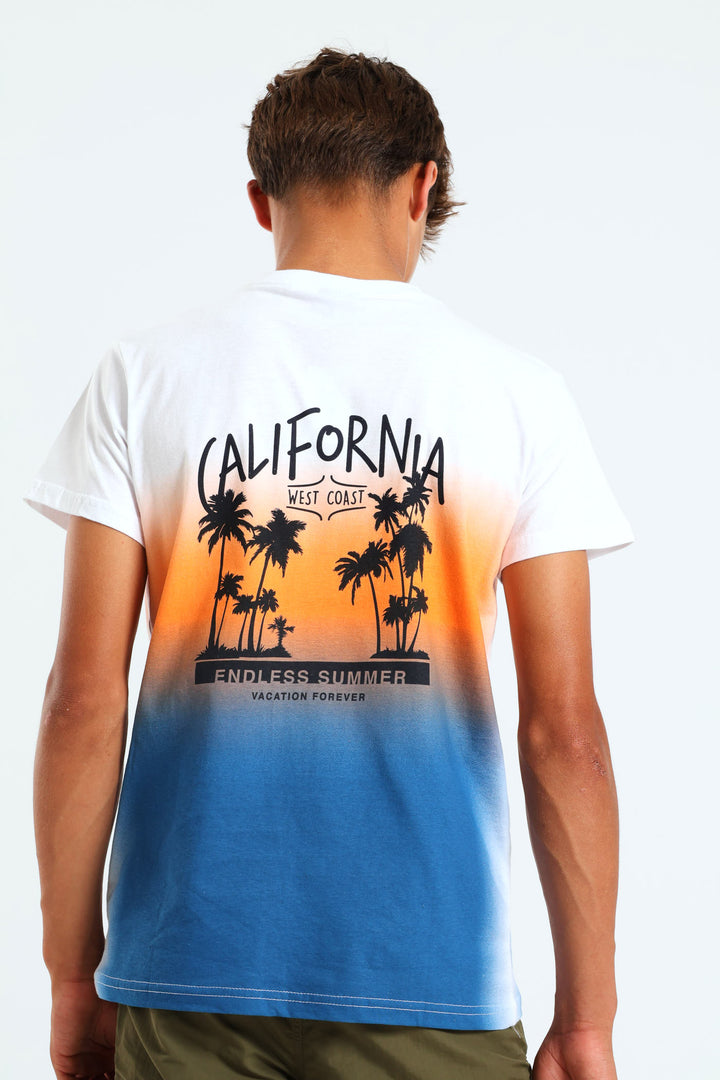 Boys Ombre Back Print Tee