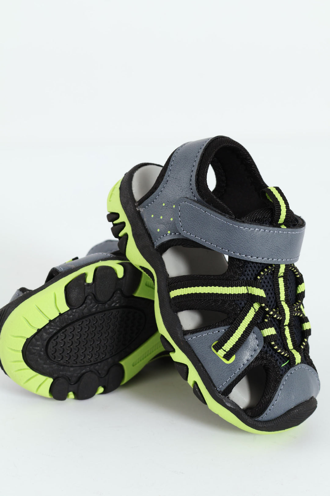 Pre-Boys Closed Toe Adventure Sandal - Blue/Lime