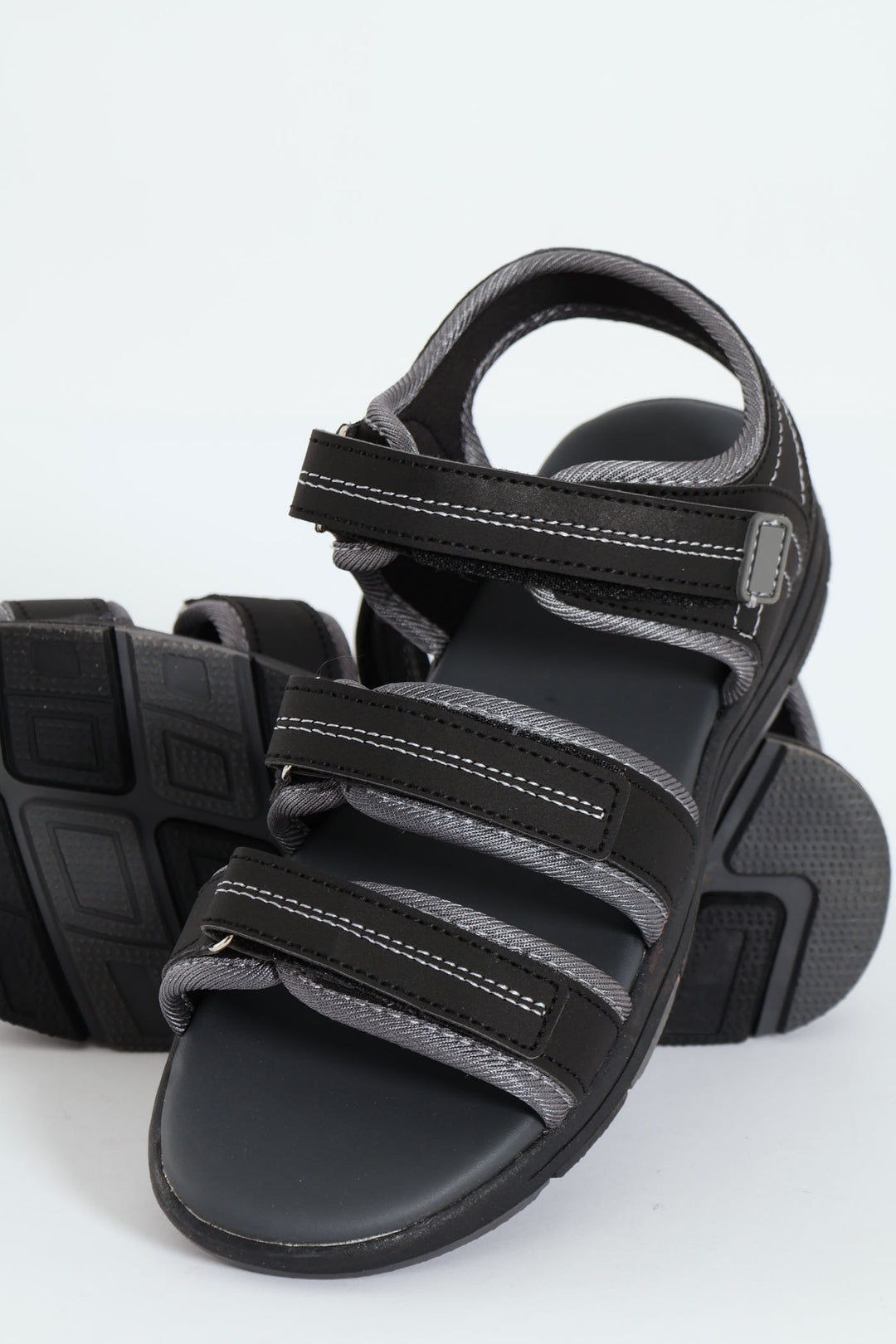 Boys Open Toe Adventure Sandal - Black