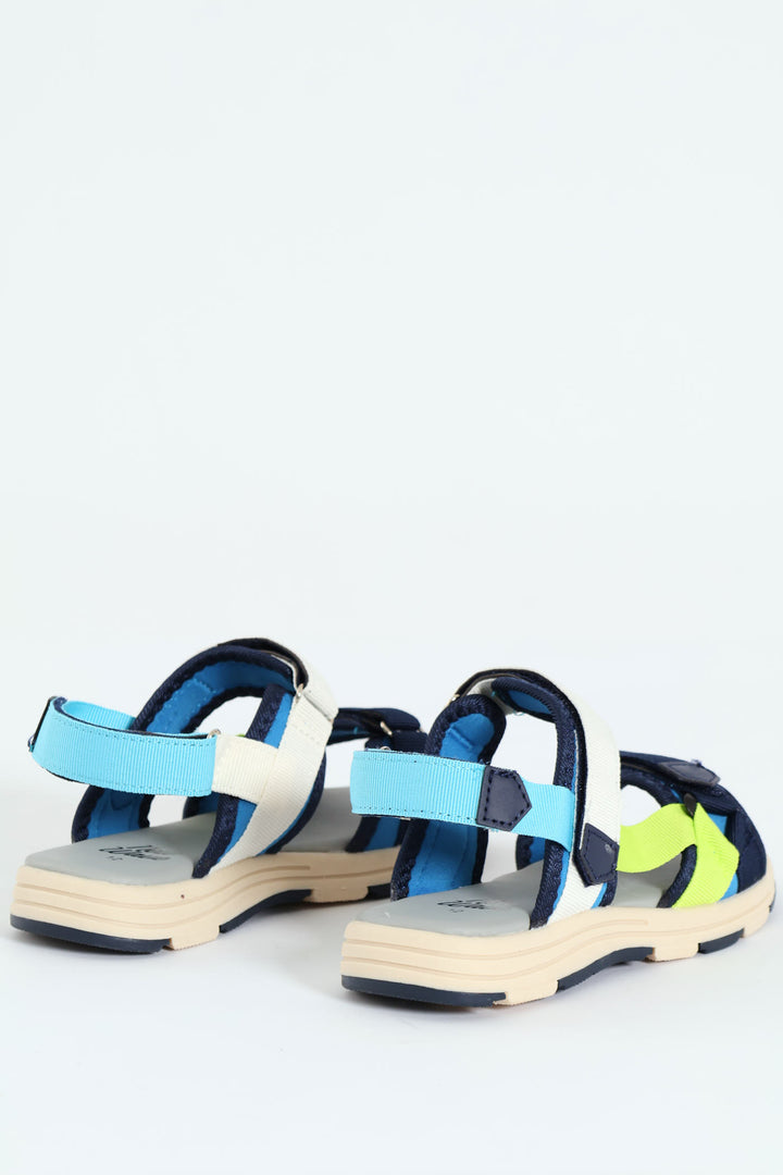 Boys Open Toe Adventure Sandal - Navy