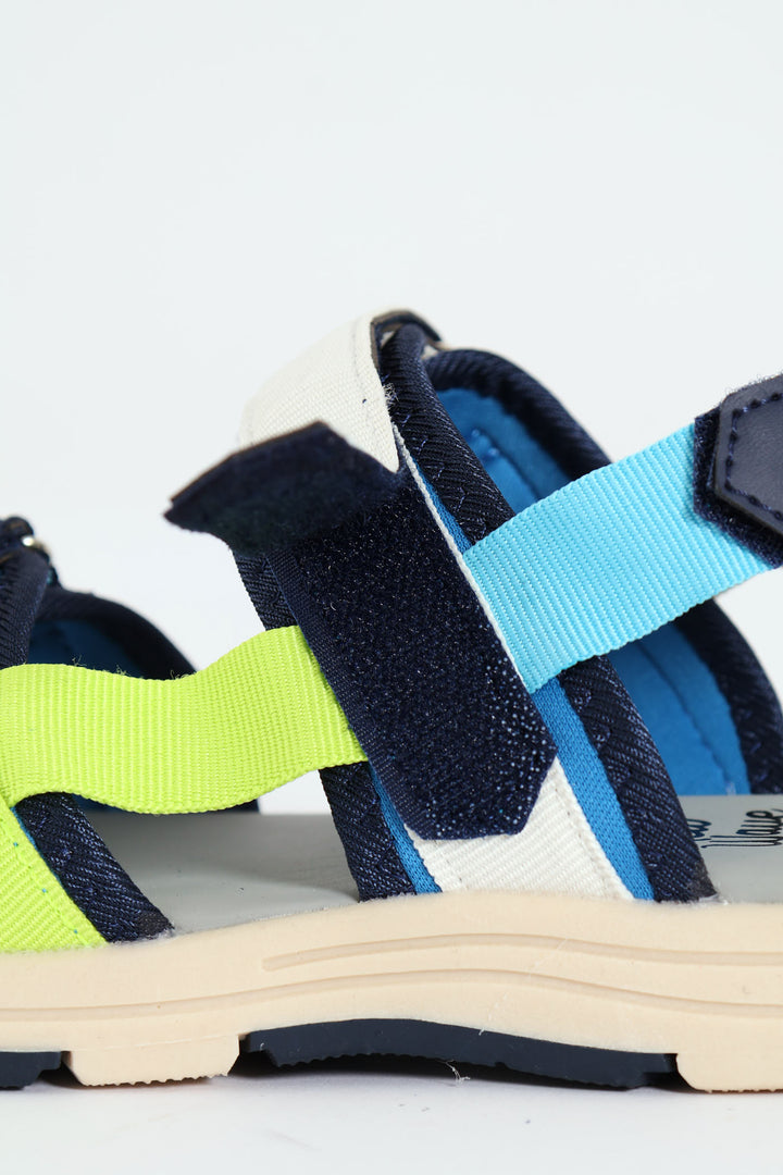 Boys Open Toe Adventure Sandal - Navy