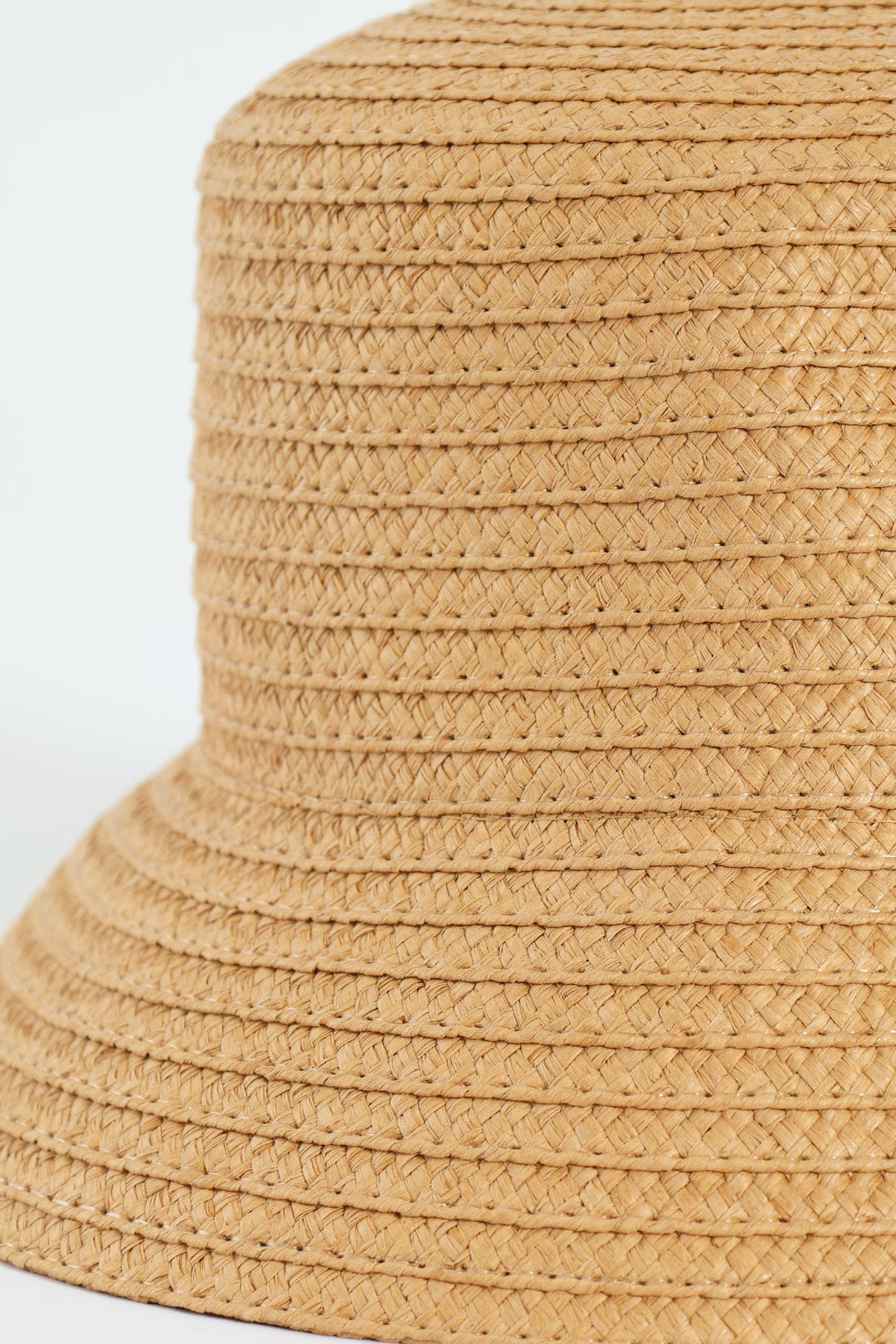 Straw Cloche Hat - Caramel