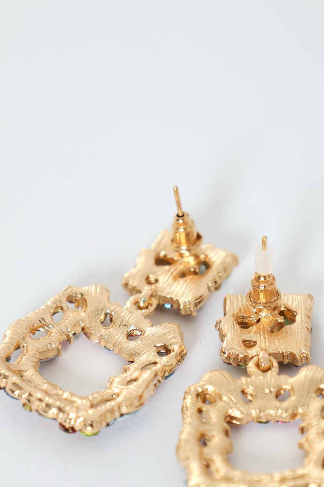 Colour Doorknocker Earrings - Gold