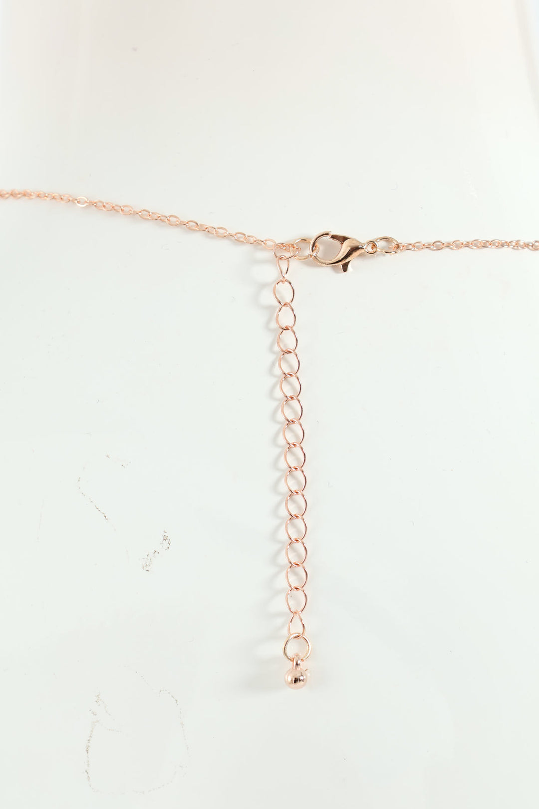 Diamante Heart Necklace & Earring Set - Rose Gold