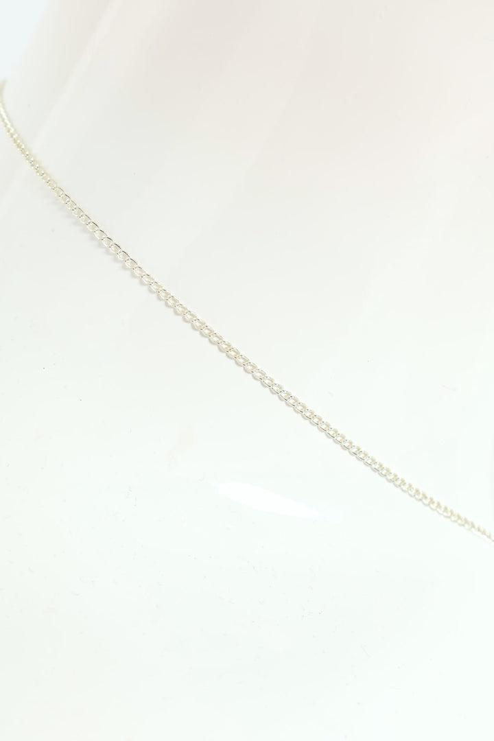 Diamante Cross Necklace - Silver